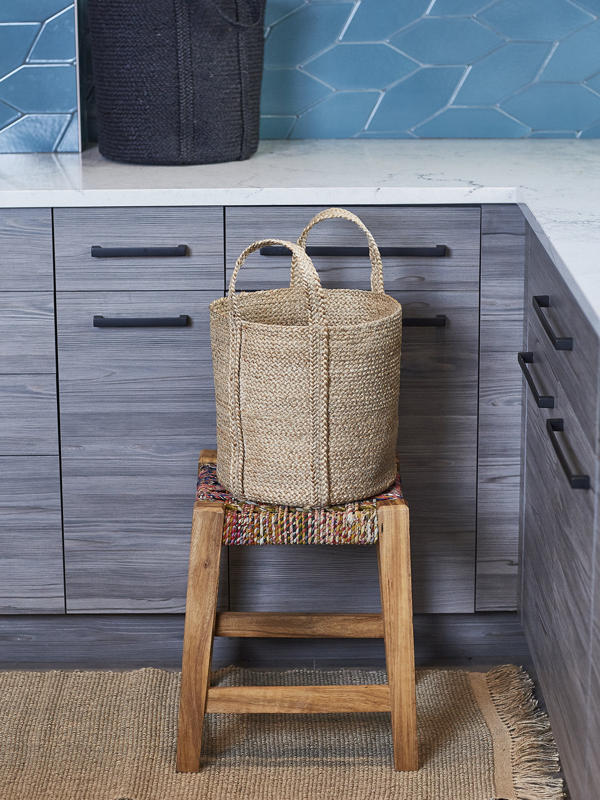 Natural Jute Basket with Handle