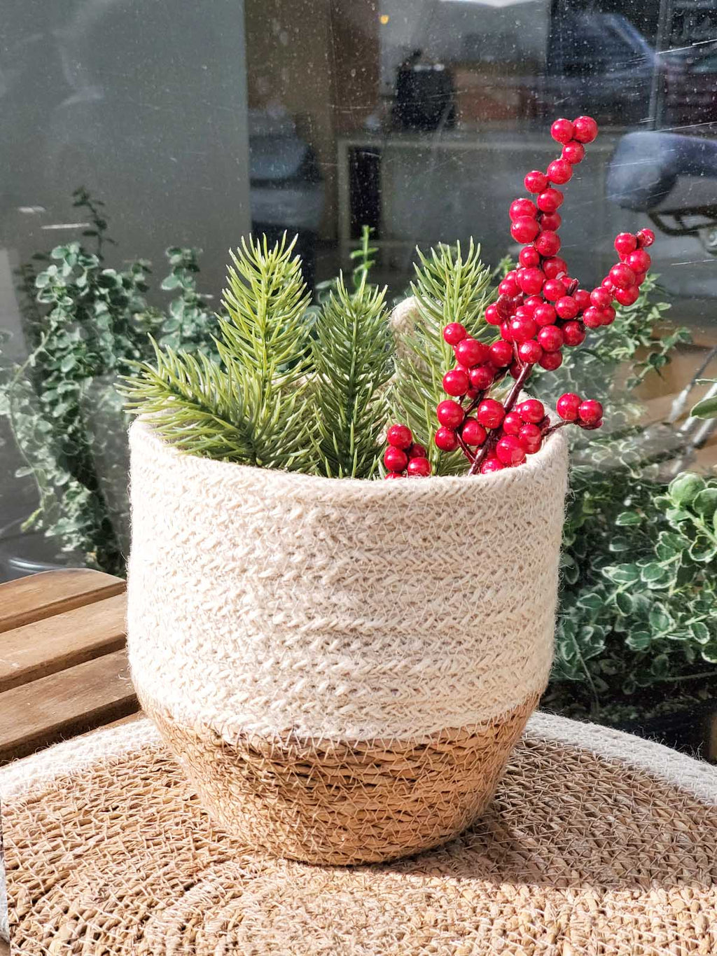 Loop Bin in Natural Jute and Seagrass