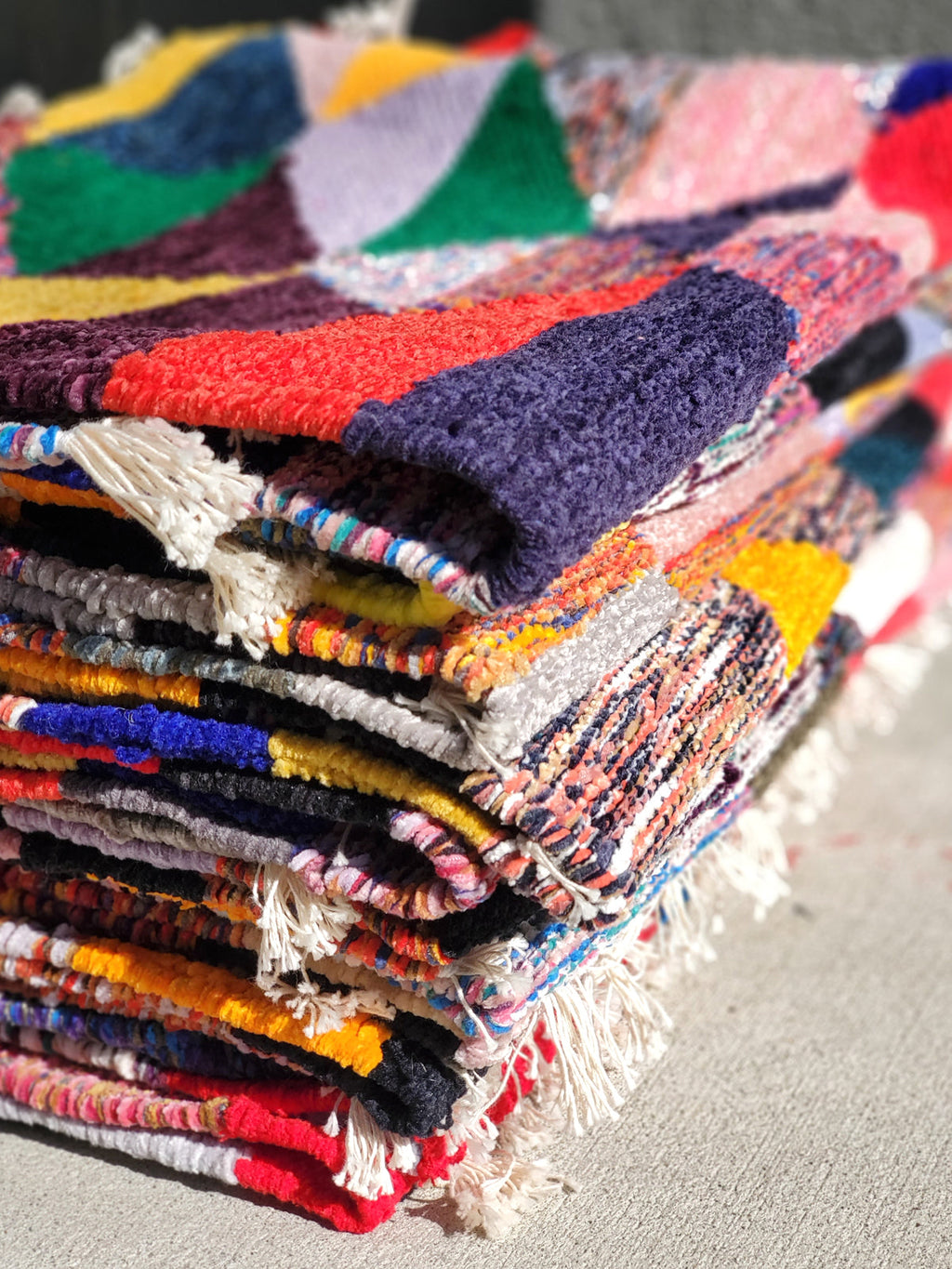 Rana Hand Loomed Floor Mat in Recycled Chenille