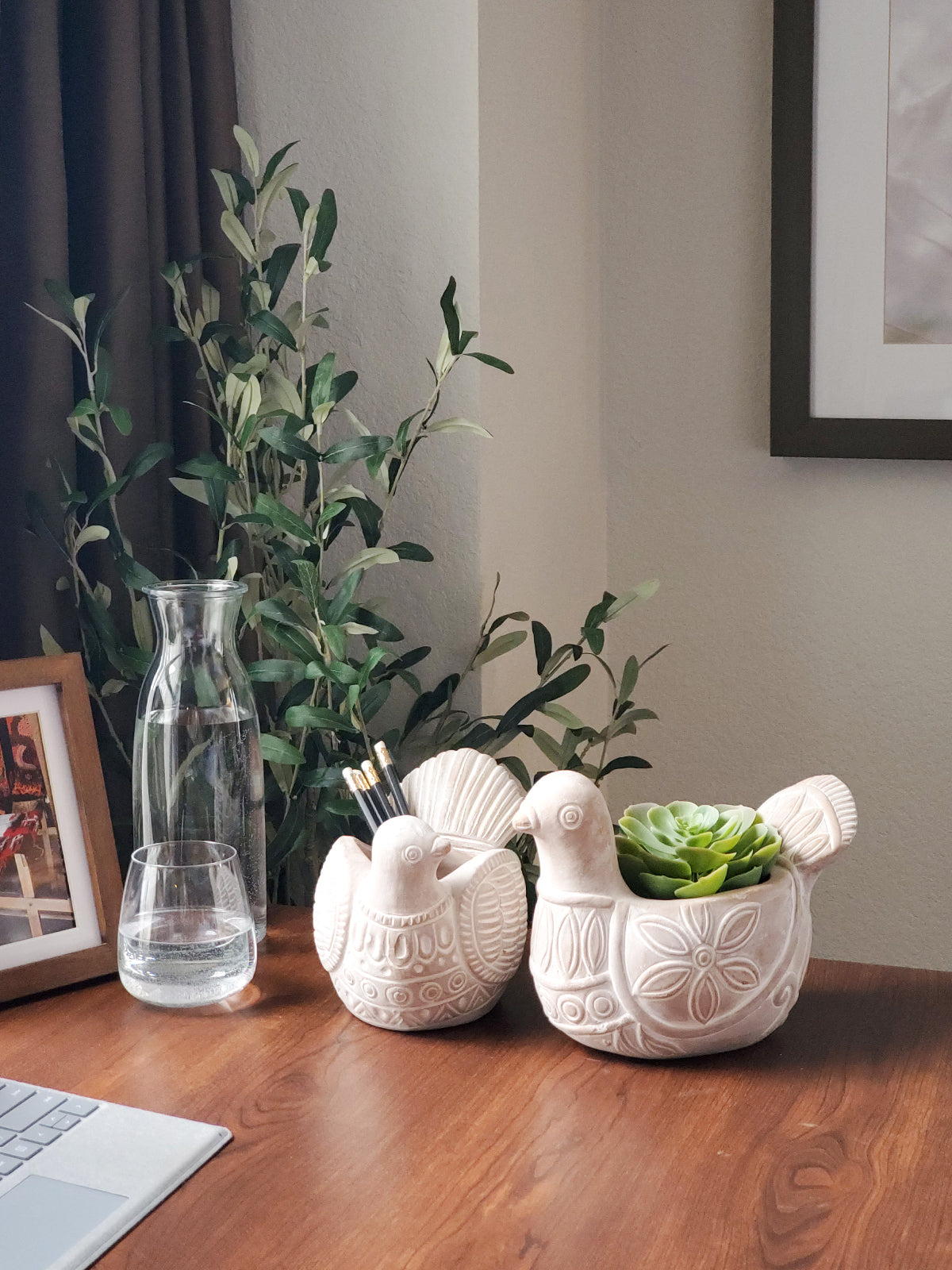 Terracotta Turtle Dove Planter Pot