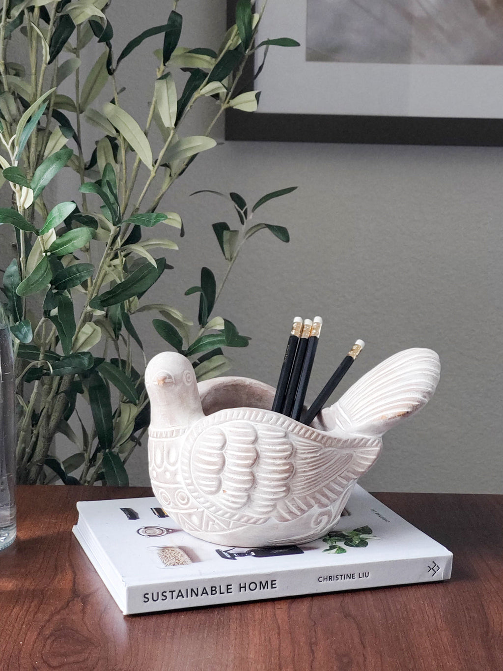 Terracotta Turtle Dove Planter Pot