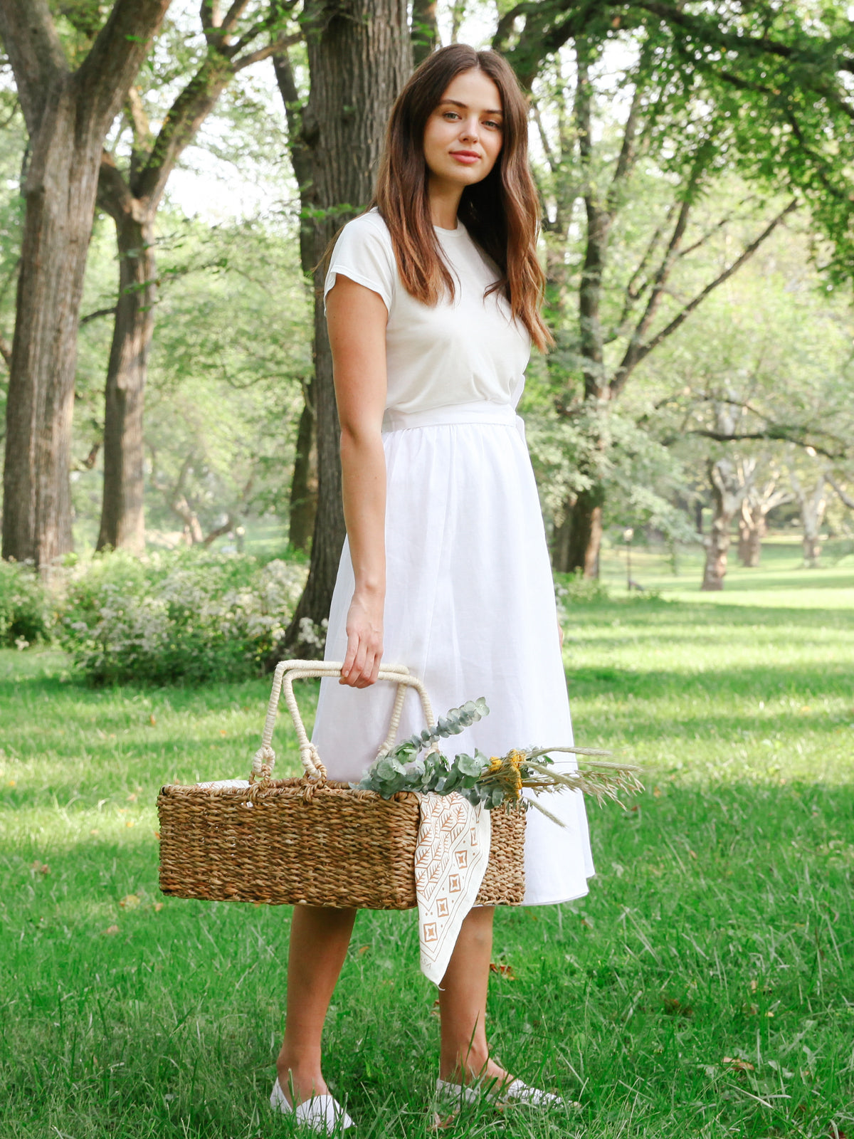 Seagrass Storage Basket with Handle