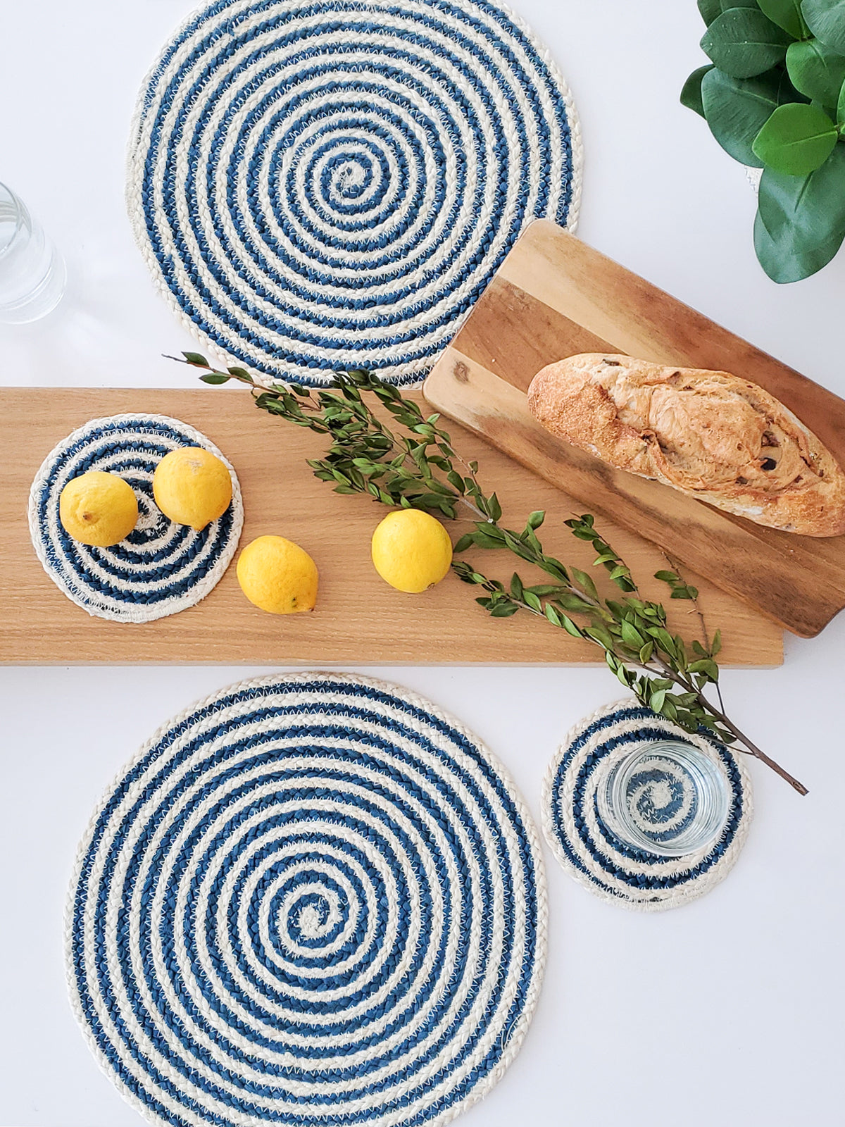 Kata Spiral Placemat Blue Set of 4