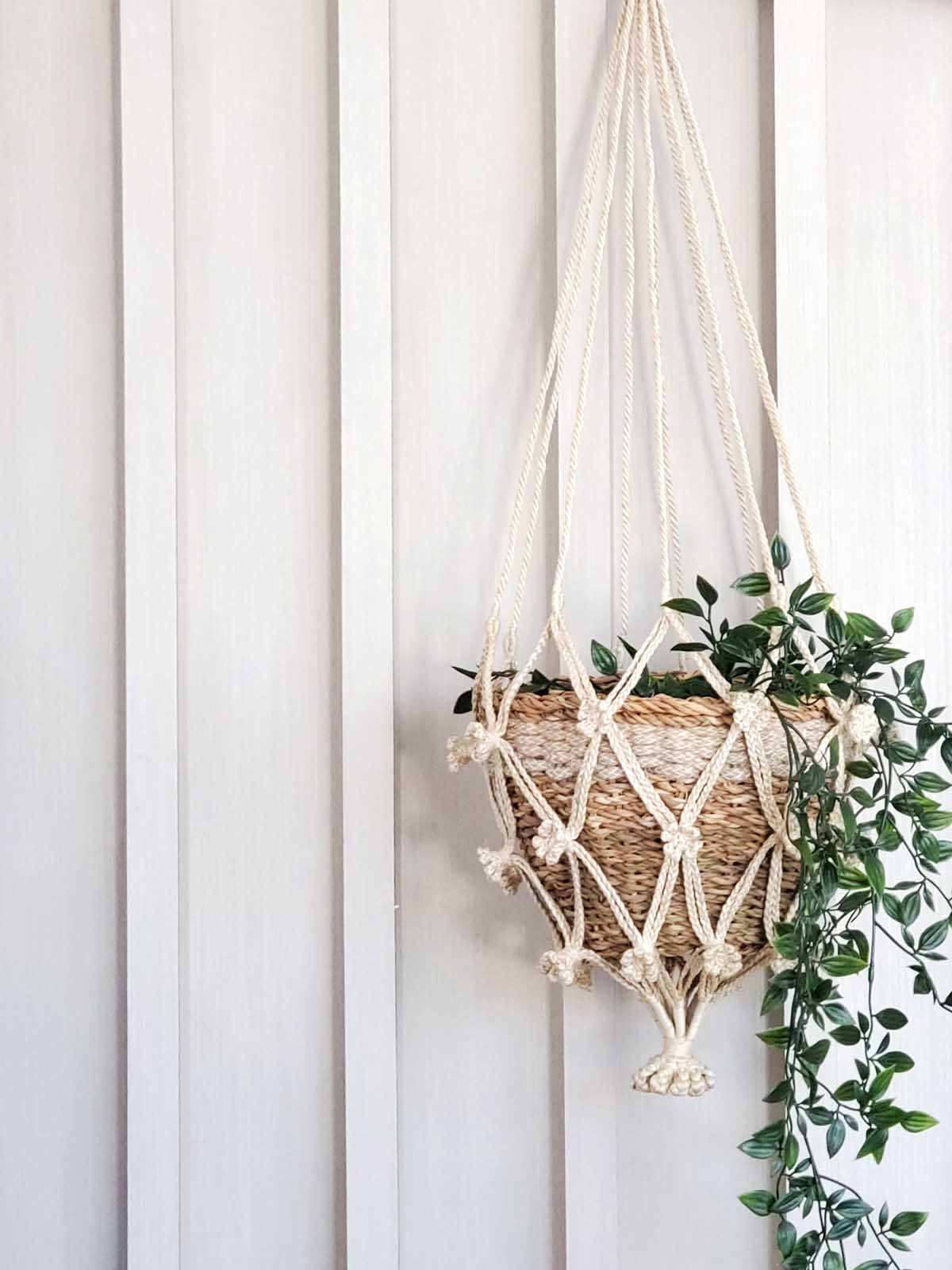 Plant Hanger in Natural Braided Jute