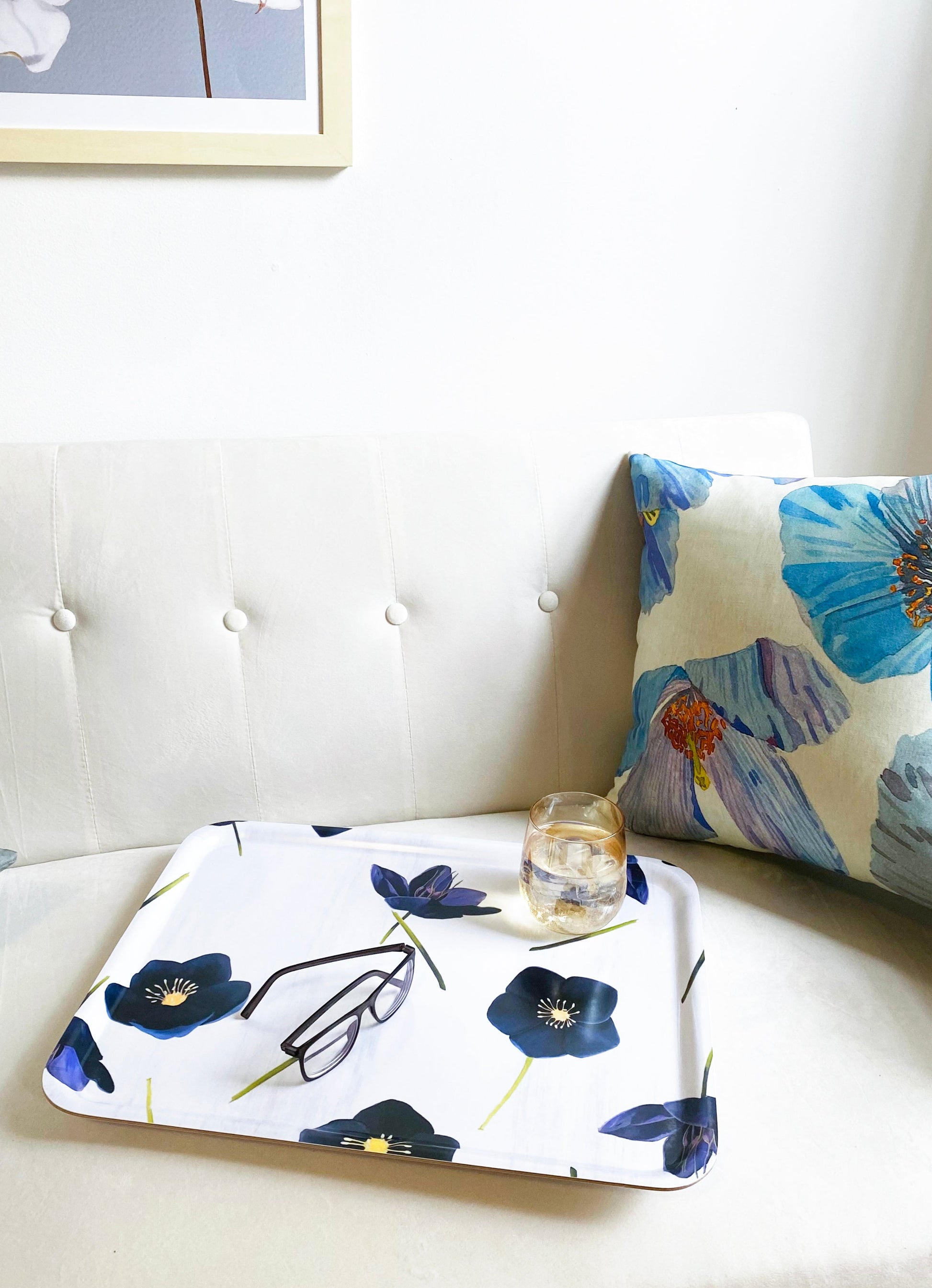 Black Hellebore on Snow Serving Tray