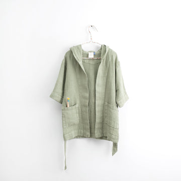 Kids Waffle Linen Bathrobe – Cozy, Hypoallergenic & Handmade by Linen Tales at www.brixbailey.com