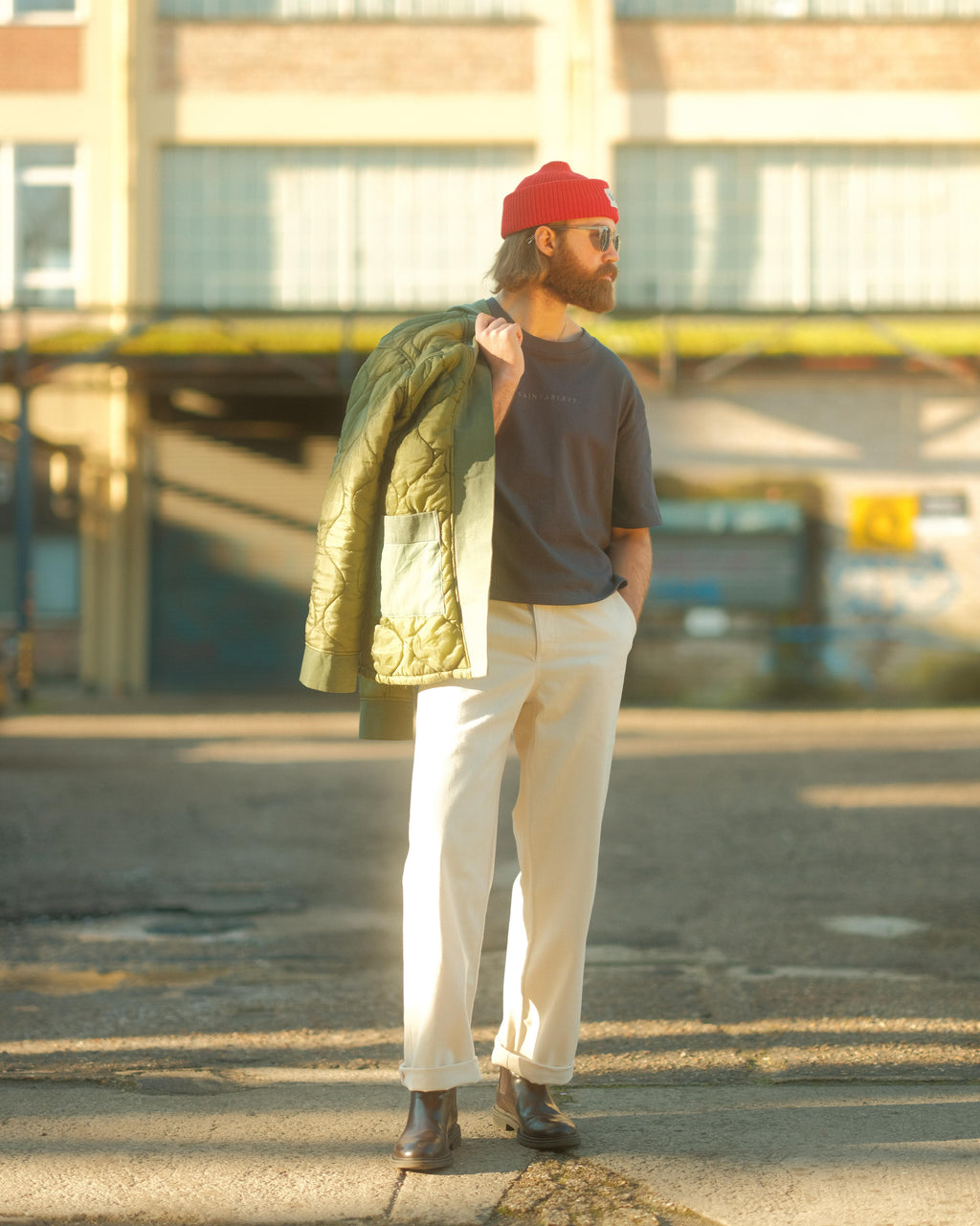 Cherry Watchcap Merino Wool