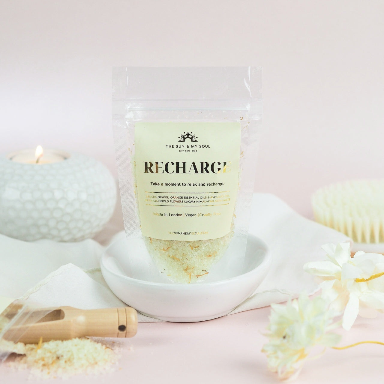 Luxury Himalayan Bath Salts with Lemon, Ginger and Orange