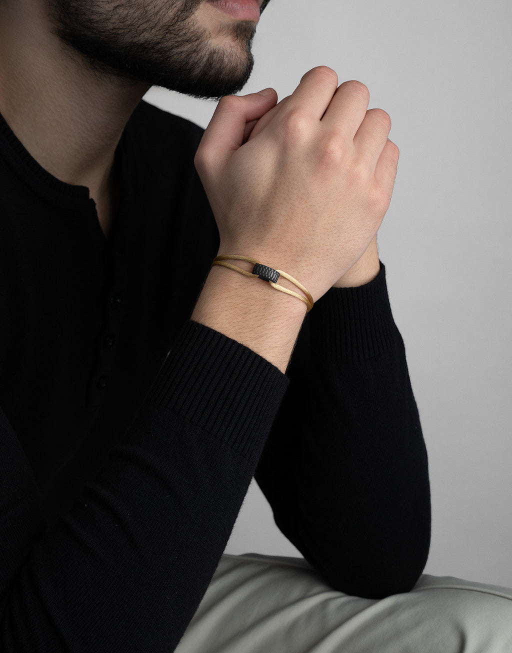 Carbon Regent Cord Bracelet