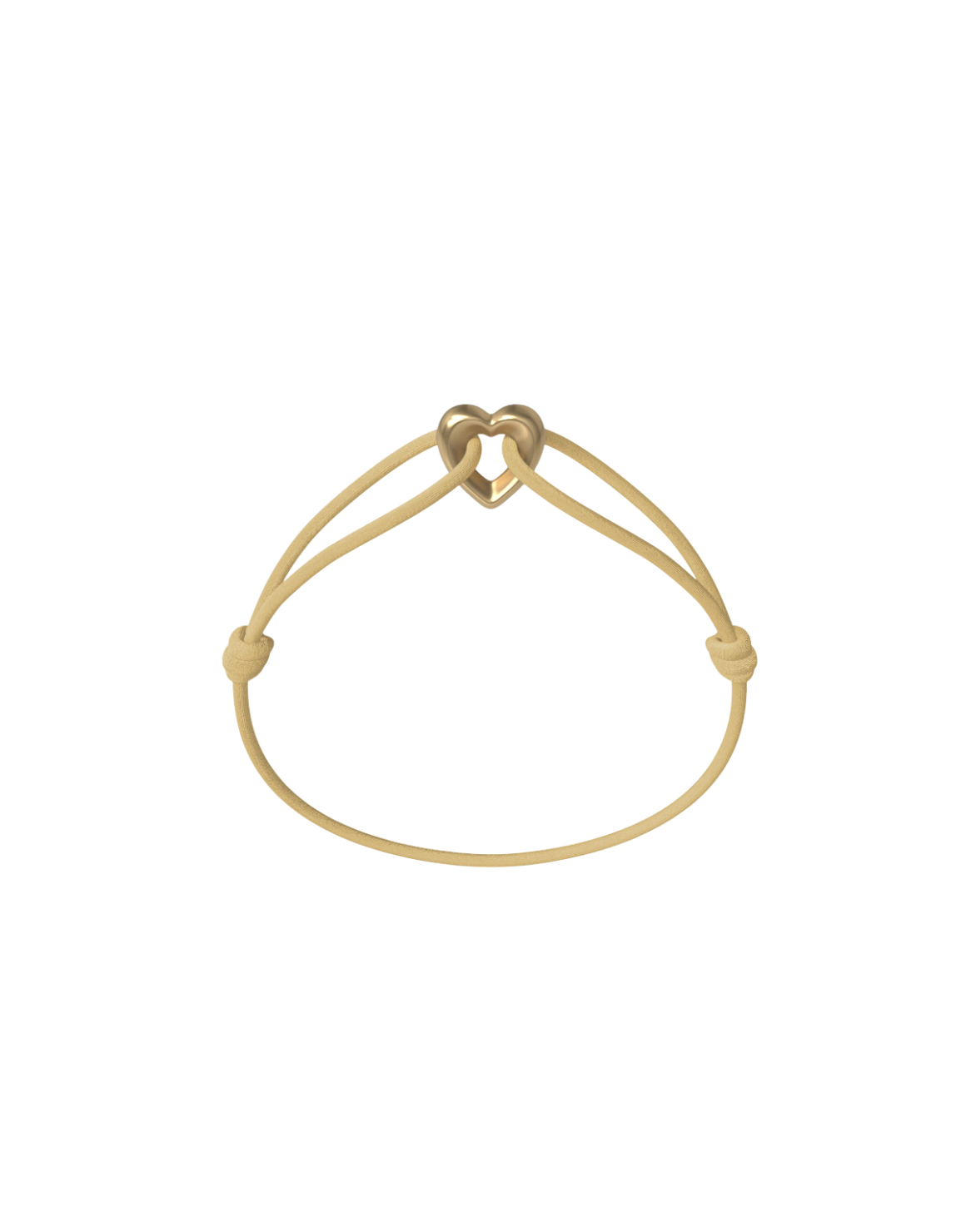 Golden Heart Cord Bracelet
