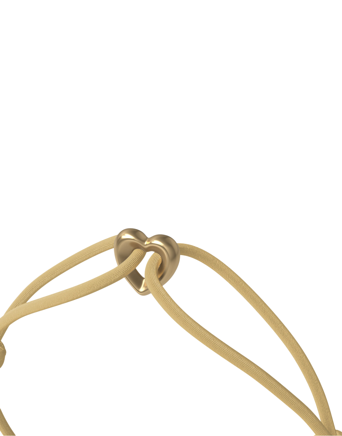 Golden Heart Cord Bracelet