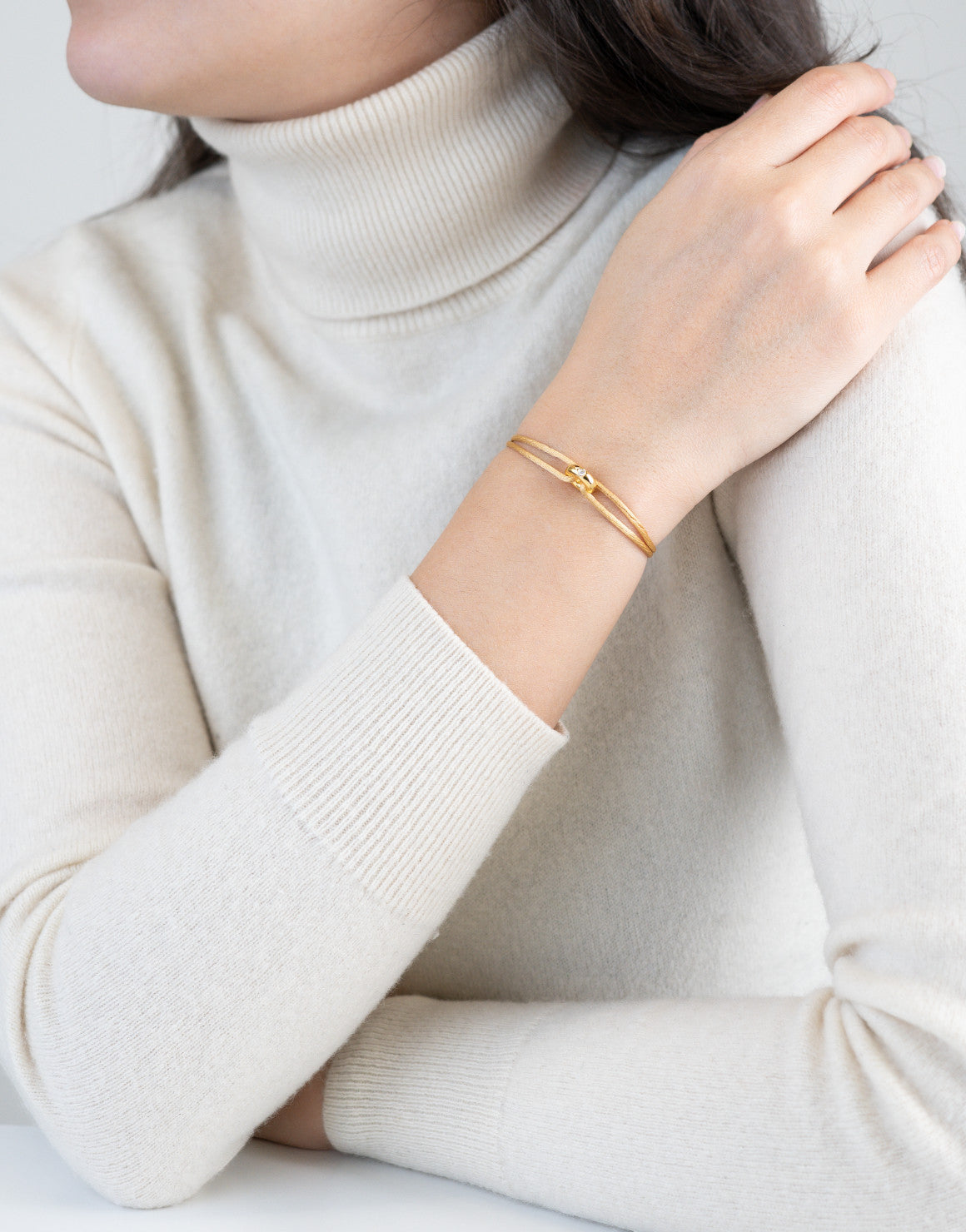 Mini Golden Soho Diamond Cord Bracelet