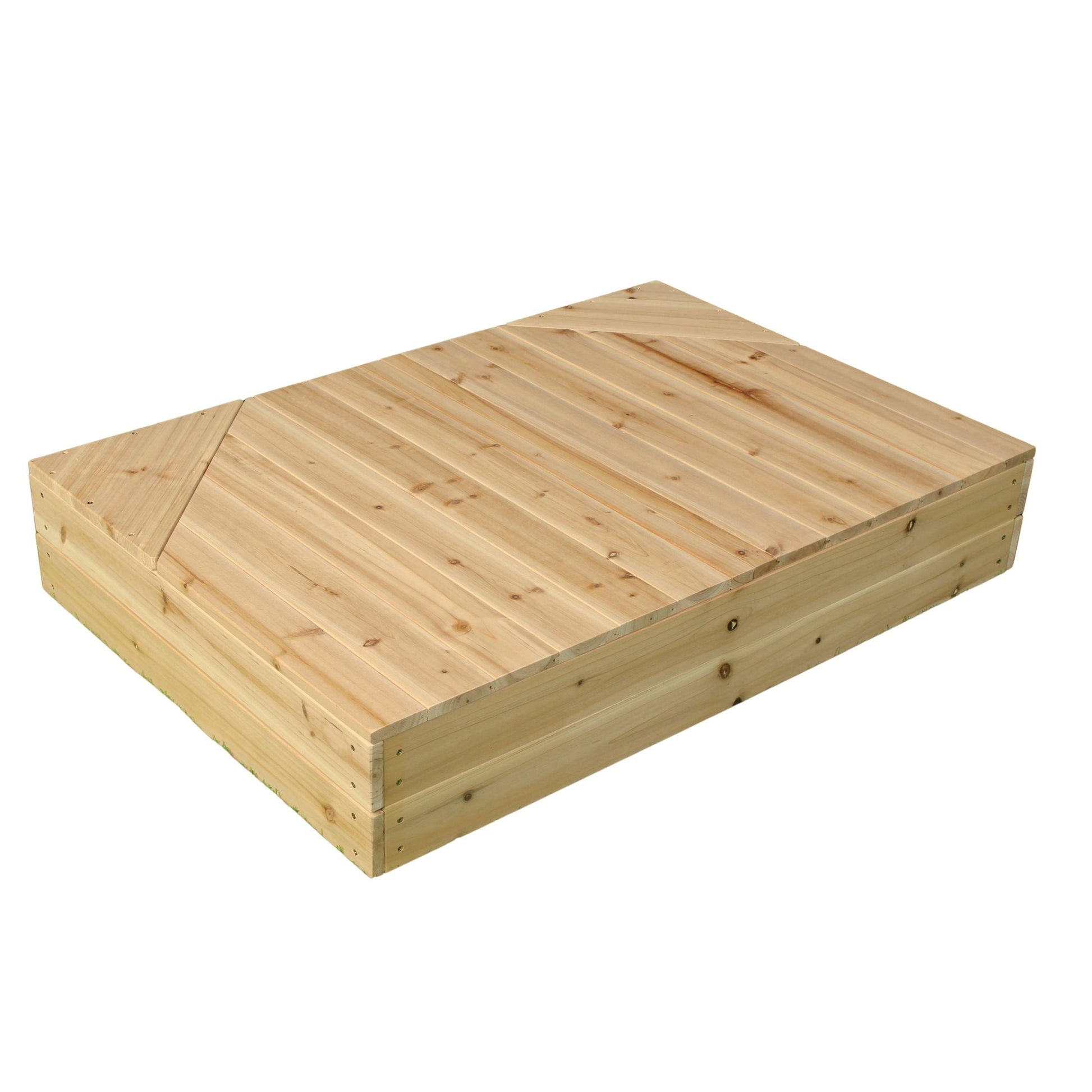 Wooden sandpit with lid - Outdoor stage & playhouse patio