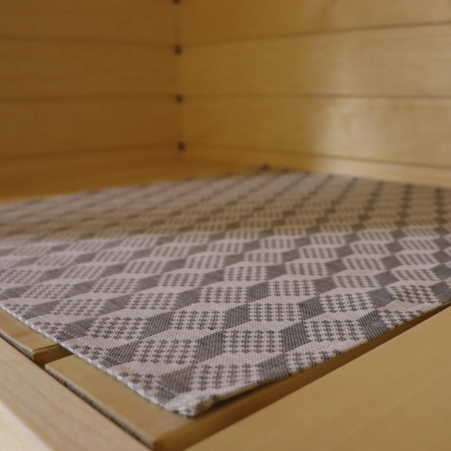 Traditional Viru Pattern Sauna Bench Pad – Heat Resistant & Washable by LOKO at www.brixbailey.com