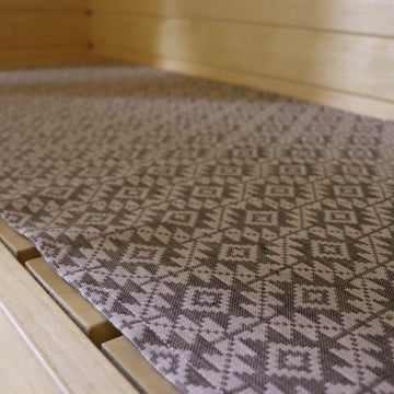 Harju County Mitten Pattern Sauna Bench Pad – Linen & Cotton by LOKO at www.brixbailey.com