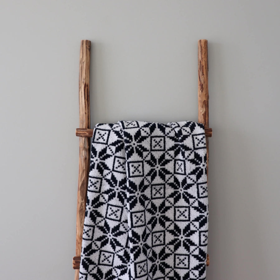 Hiiumaa Mitten Pattern Sauna Towel – Versatile & Soft 100% Cotton by LOKO at www.brixbailey.com