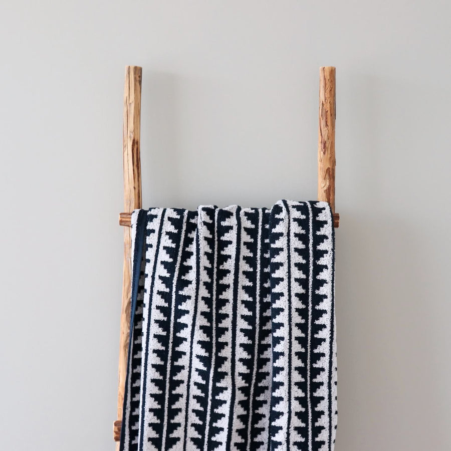 Saaremaa Mitten Pattern Sauna Towel – Versatile & 100% Cotton by LOKO at www.brixbailey.com