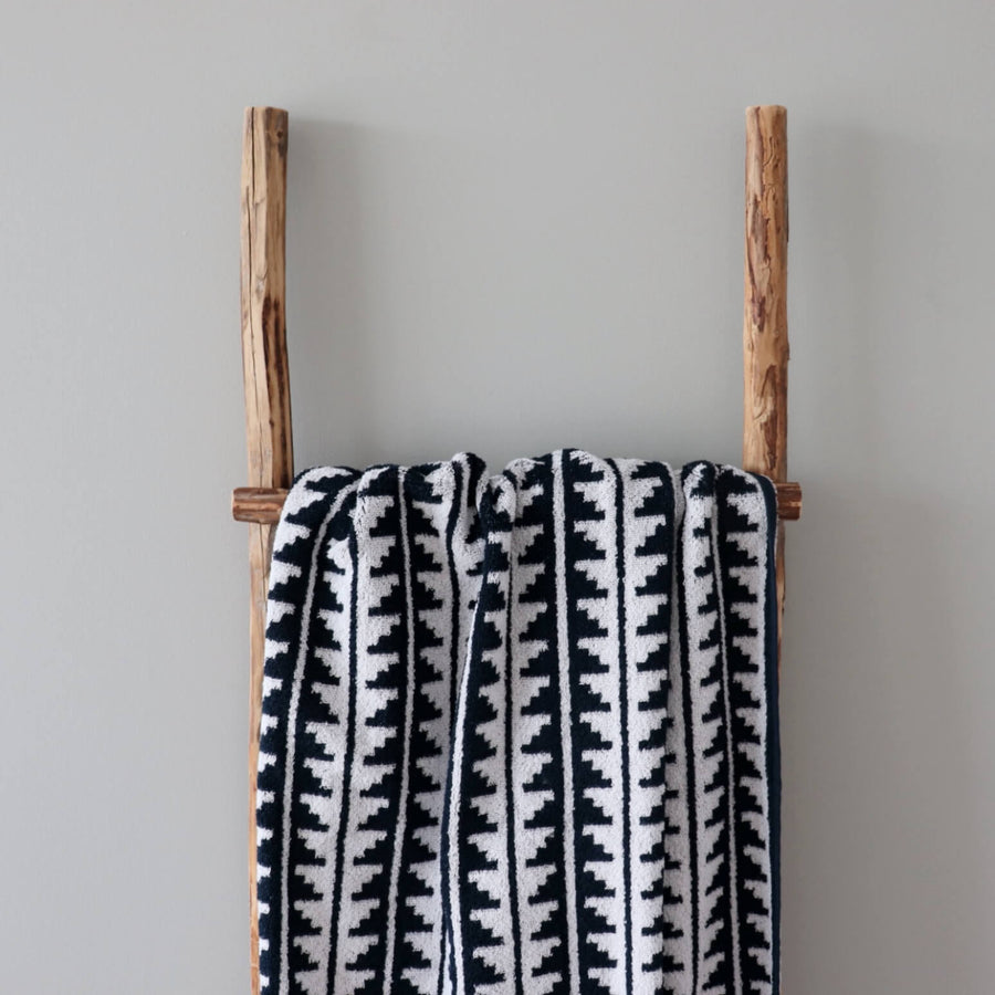 Saaremaa Patterned Terry Sauna Towel – Versatile & Soft 100% Cotton by LOKO at www.brixbailey.com