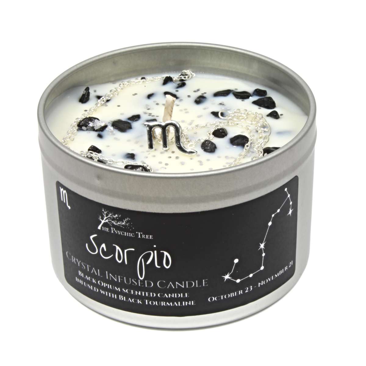 Scorpio Crystal and Jewellery Scented Zodiac Candle