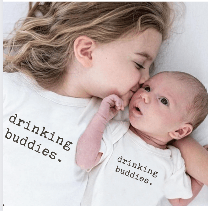 Graphic Tee Drinking Buddies Baby Bodysuit