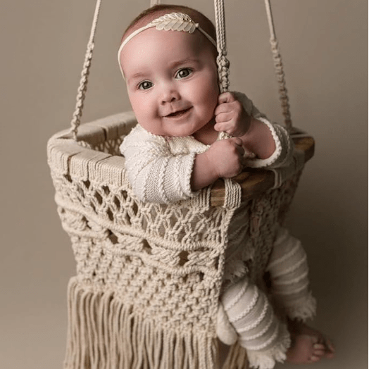 Macrame Swing and Love Mom Bodysuit Bundle