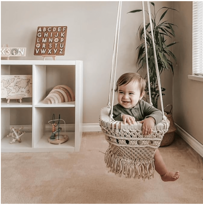 Macrame Swing and Love Mom Bodysuit Bundle