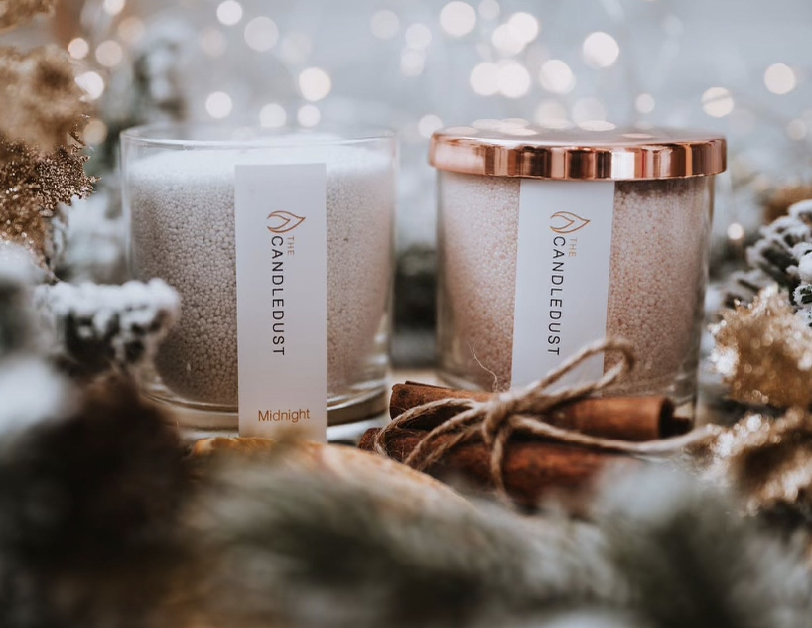 Elegant Scented Candle – Mystical Spices & Rose Gold Lid by Candledust at www.brixbailey.com