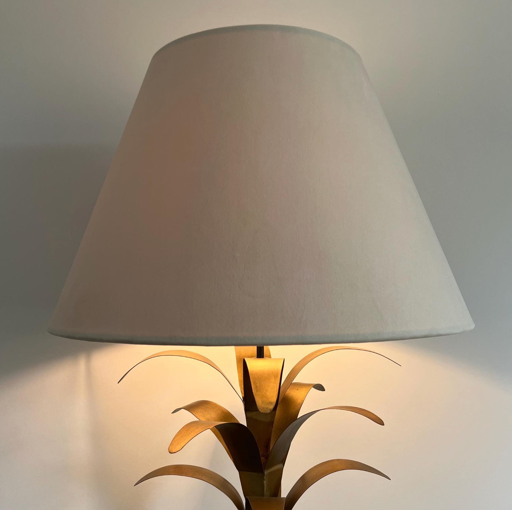 Cream velvet coolie lampshade/ceiling light shade, empire lampshade