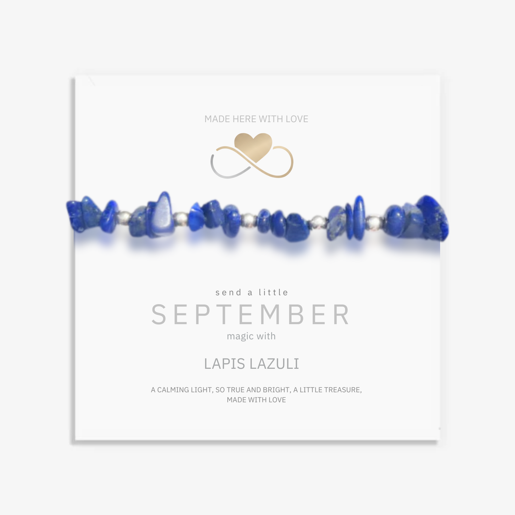 Lapis Lazuli Gemstone Bracelet in Sterling Silver or Gold