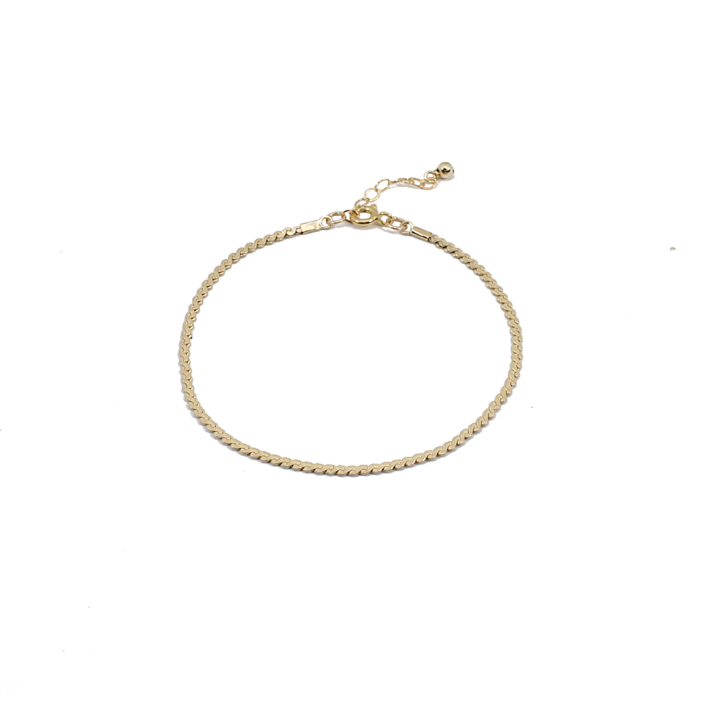 Serpentine Gold Filled Bracelet