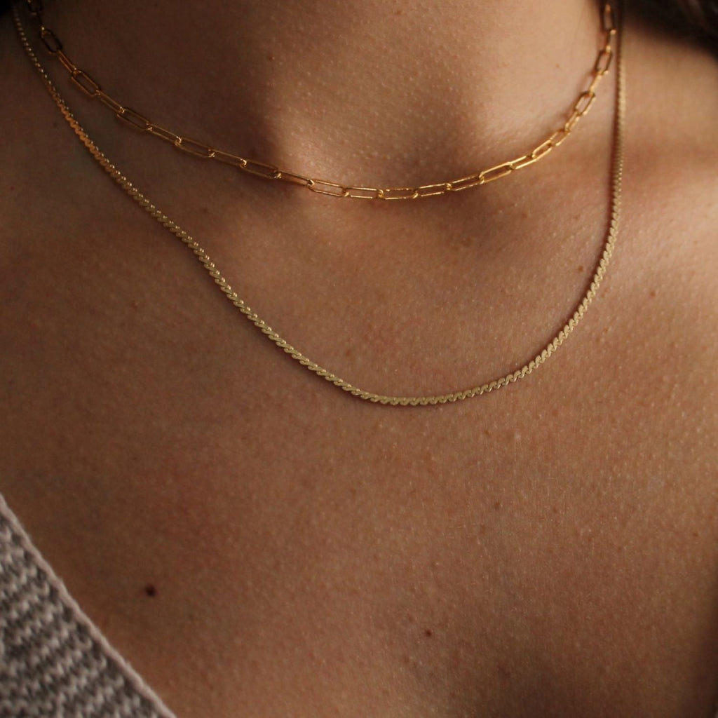 Serpentine Gold Filled Necklace
