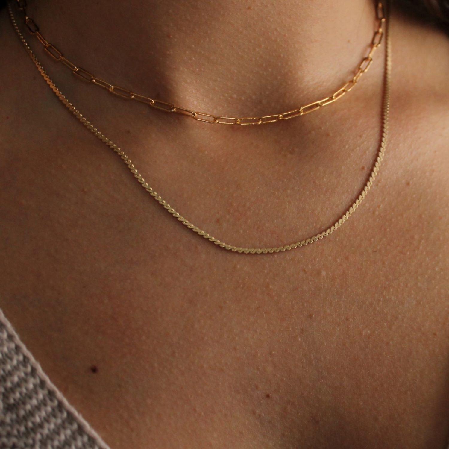 Serpentine Gold Filled Necklace