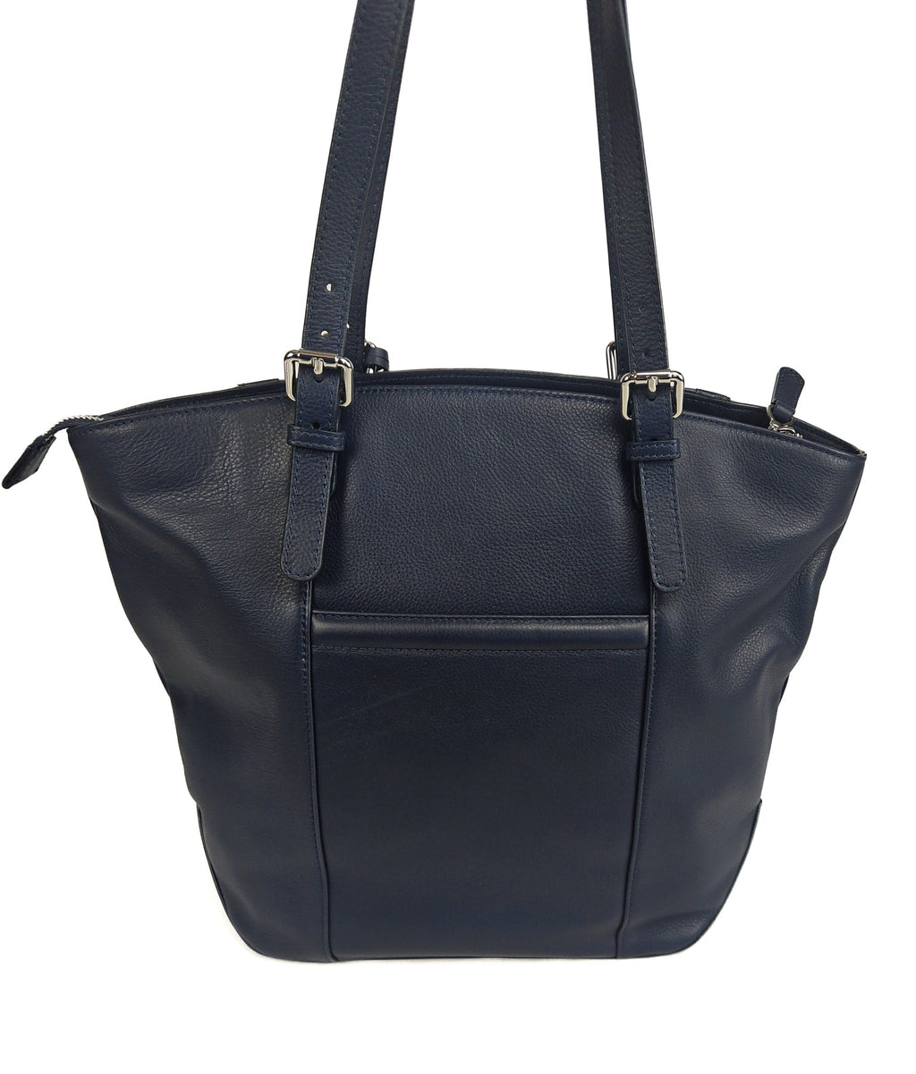 Sienna Zip Top Tote Shopper Bag for Women Handmade Leather