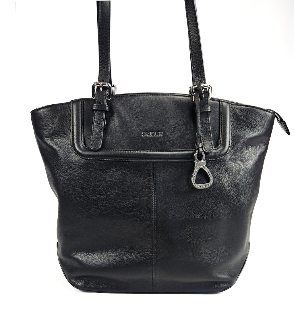 Sienna Zip Top Tote Shopper Bag for Women Handmade Leather