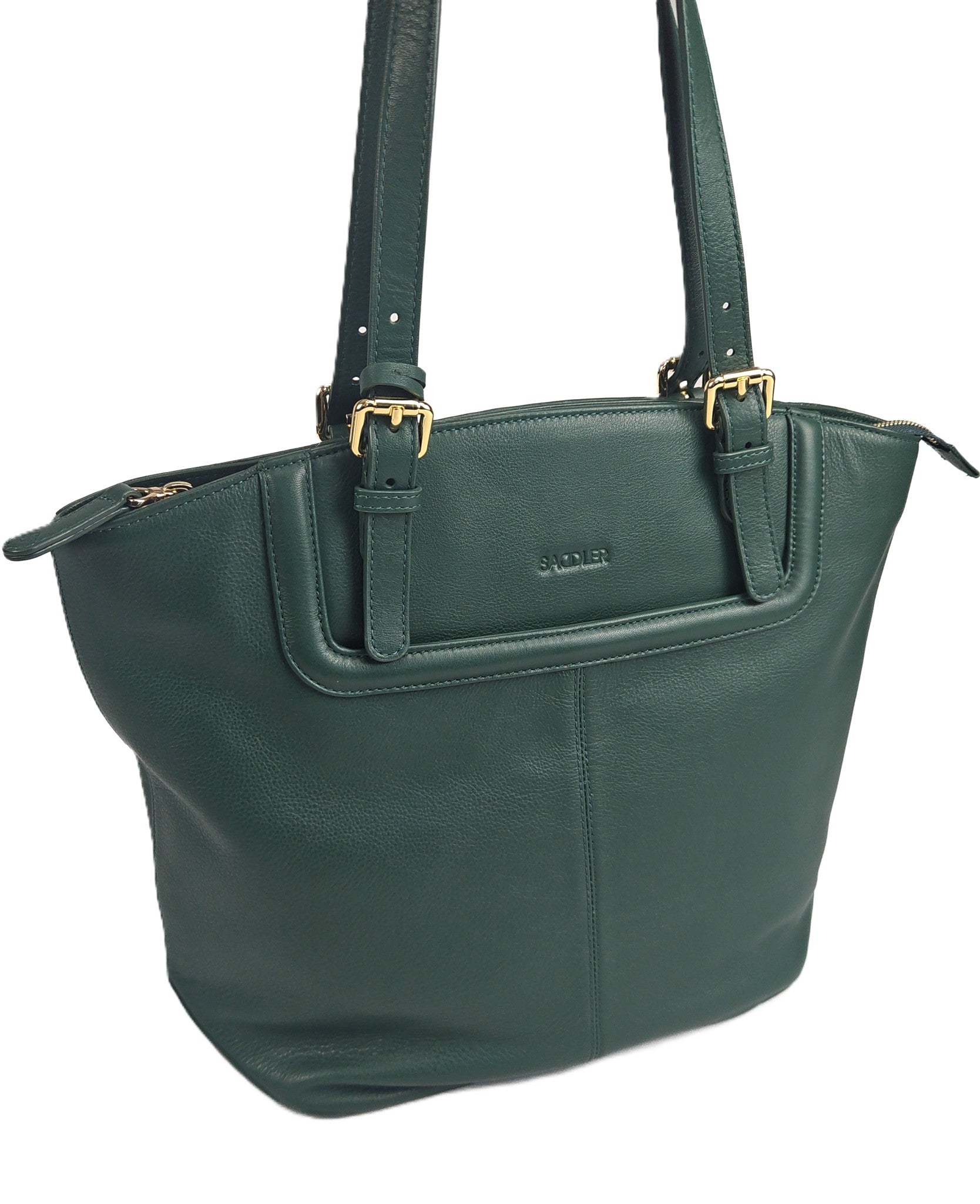 Sienna Zip Top Tote Shopper Bag for Women Handmade Leather