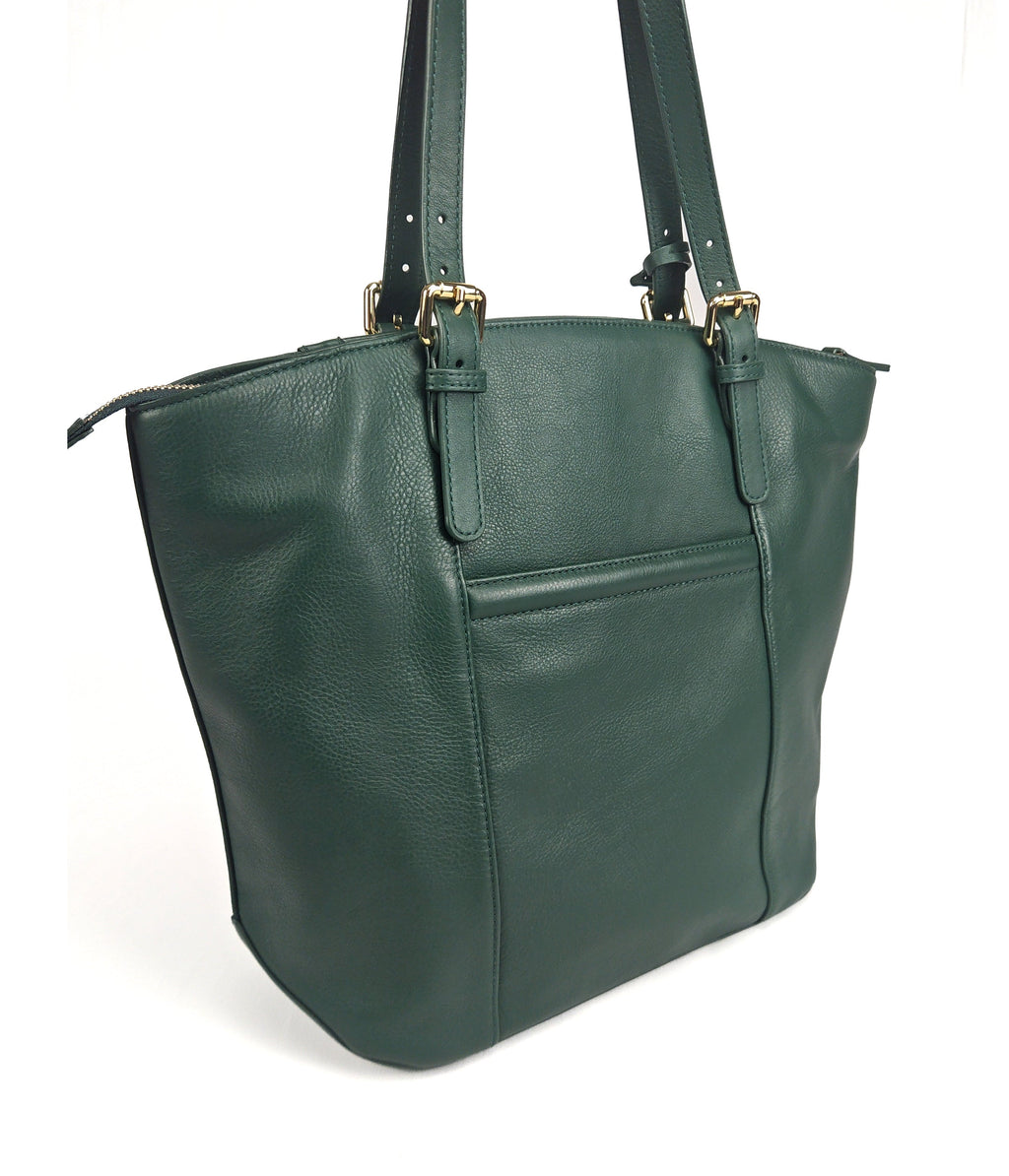 Sienna Zip Top Tote Shopper Bag for Women Handmade Leather