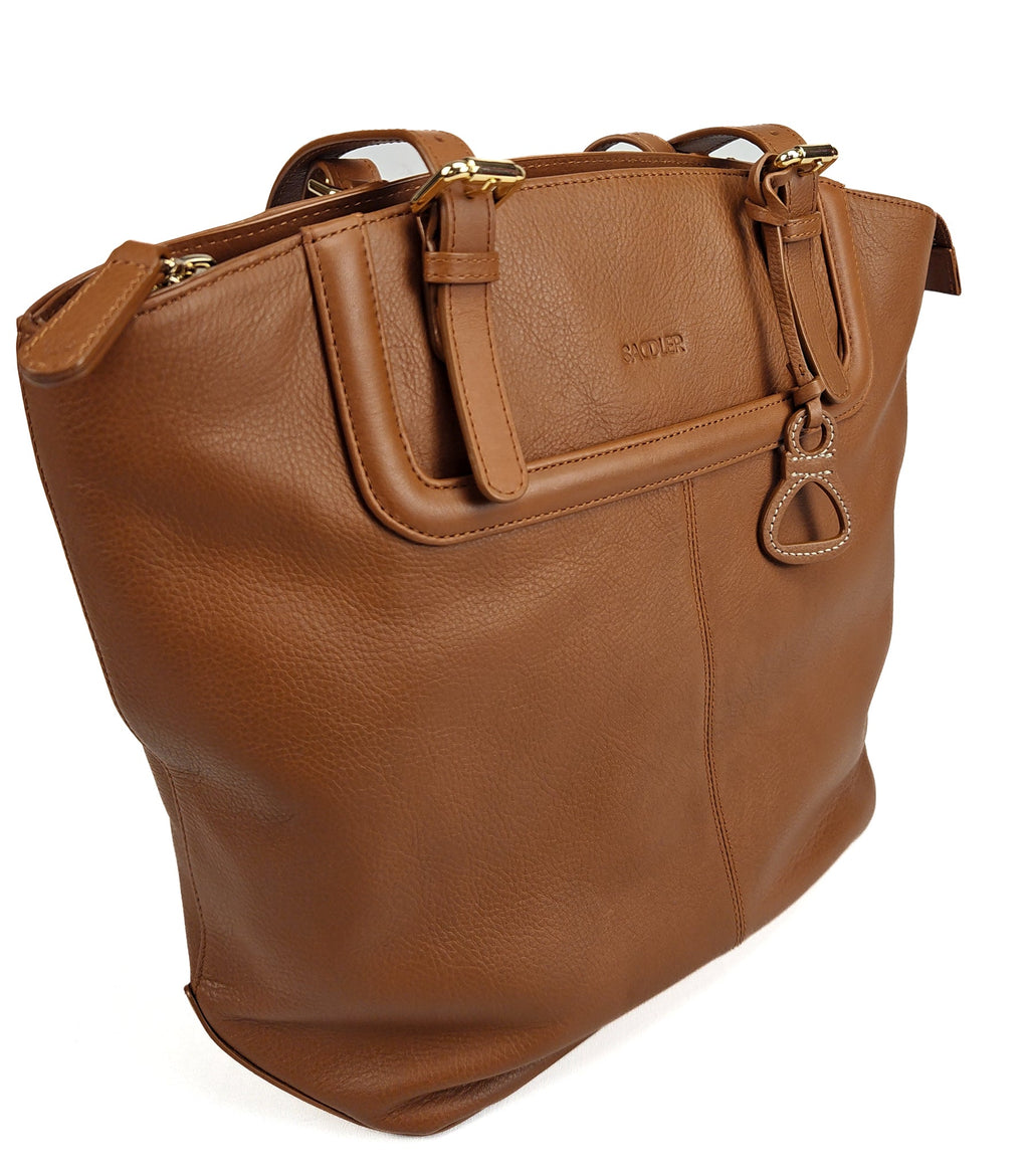 Sienna Zip Top Tote Shopper Bag for Women Handmade Leather