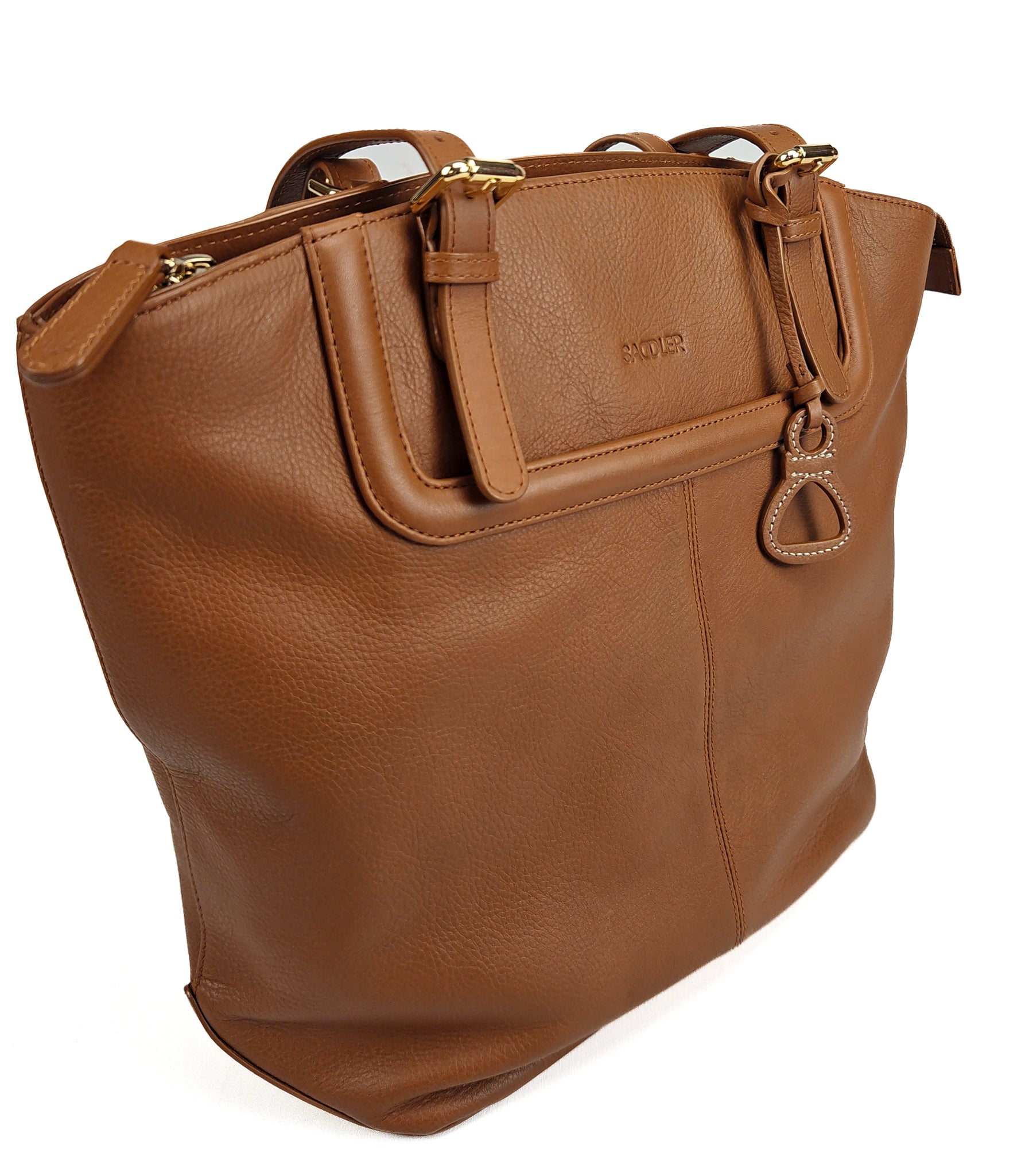 Sienna Zip Top Tote Shopper Bag for Women Handmade Leather