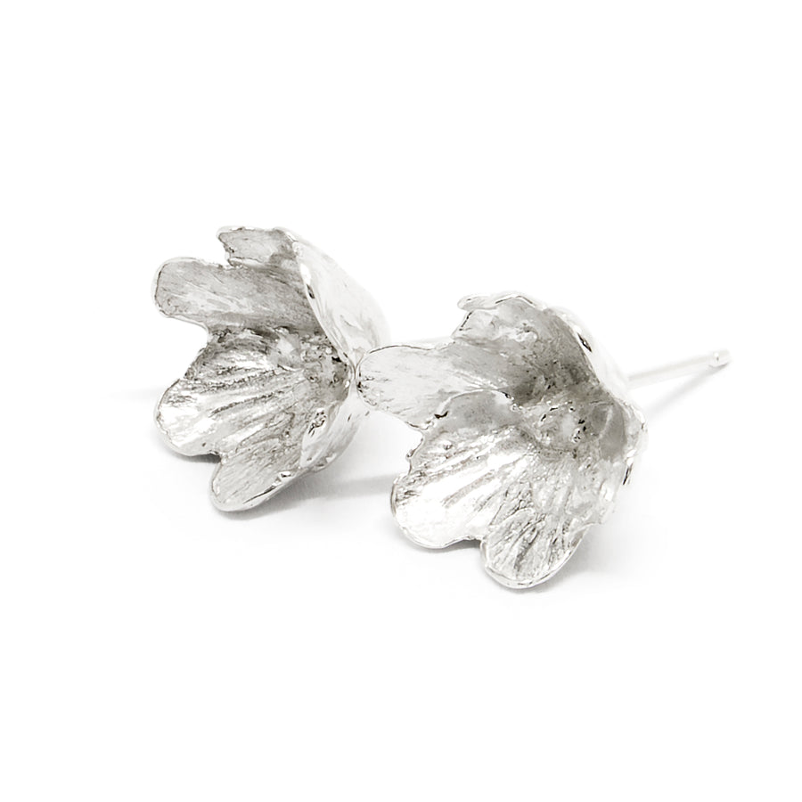 Handcrafted Silver Liverleaf Earrings – SPRING Collection by Agnes Veski Jewellery at www.brixbailey.com