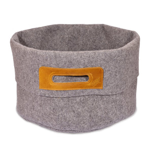 Handcrafted Wool Felt Decor Basket – Elegant & Sustainable by Omaking at brixbailey.com