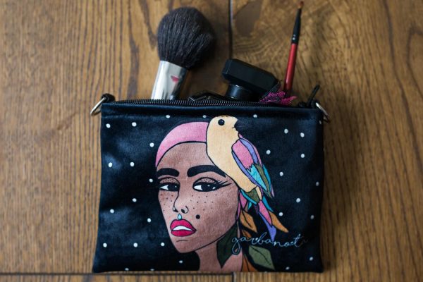 MAKEUP BAG / POUCH SIUZANA - BLACK