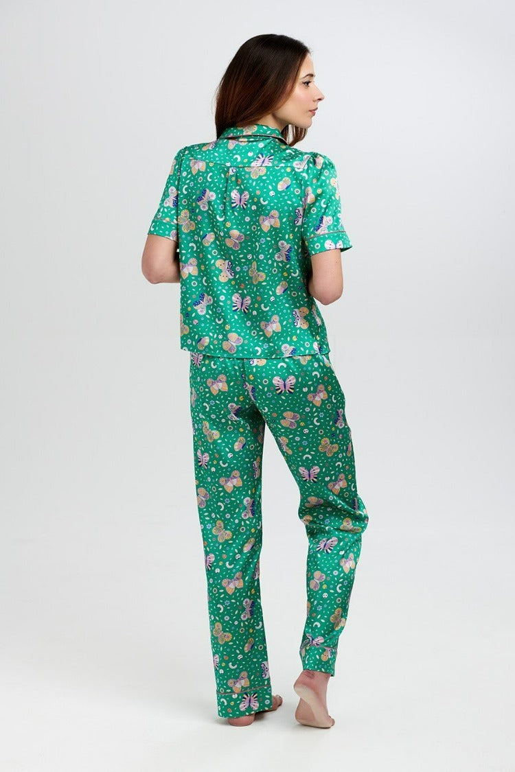 Poppy Rainforest Butterfly Silk Blouse