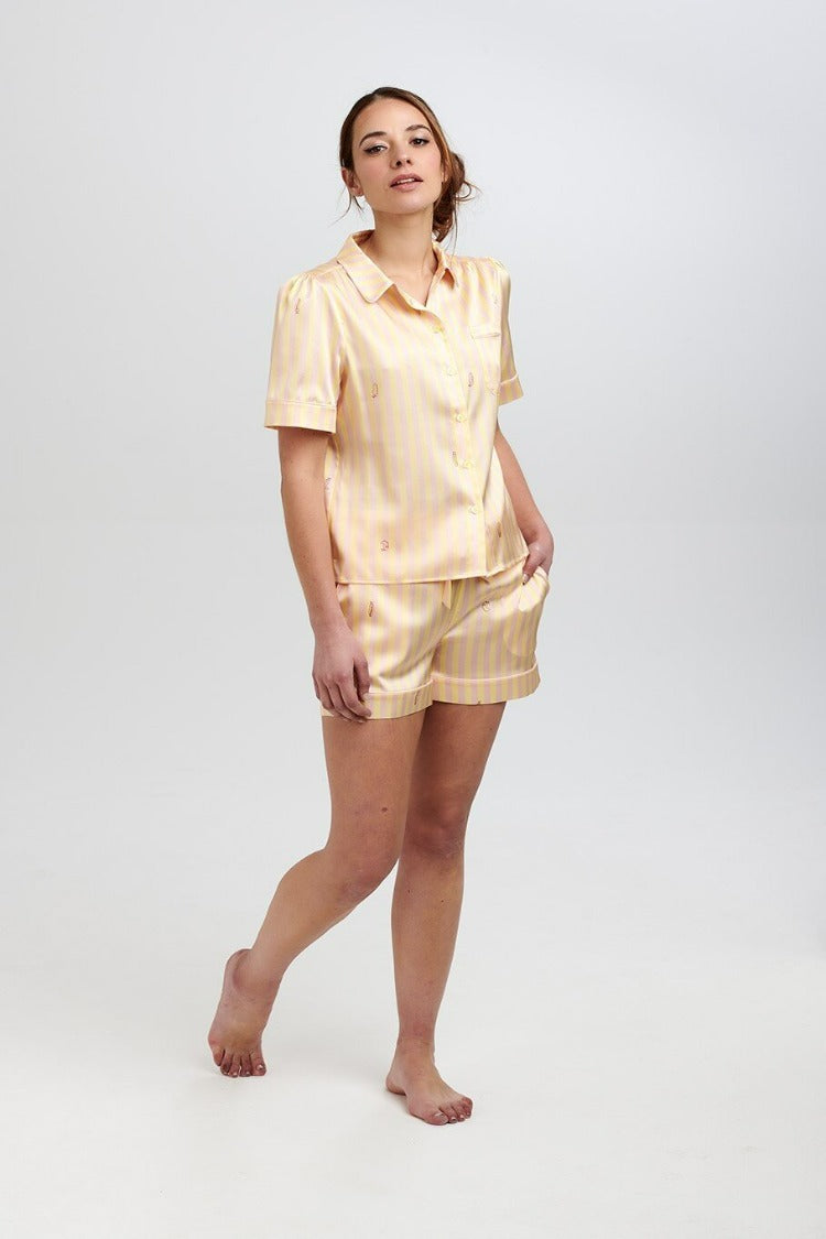 Rosie Lemonade Stripe Silk Short