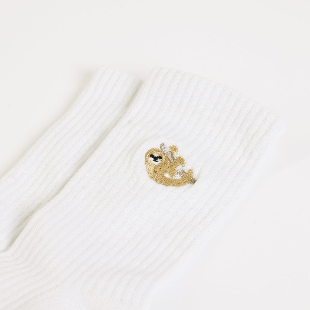 Save the Sloths Ribbed Bamboo Socks