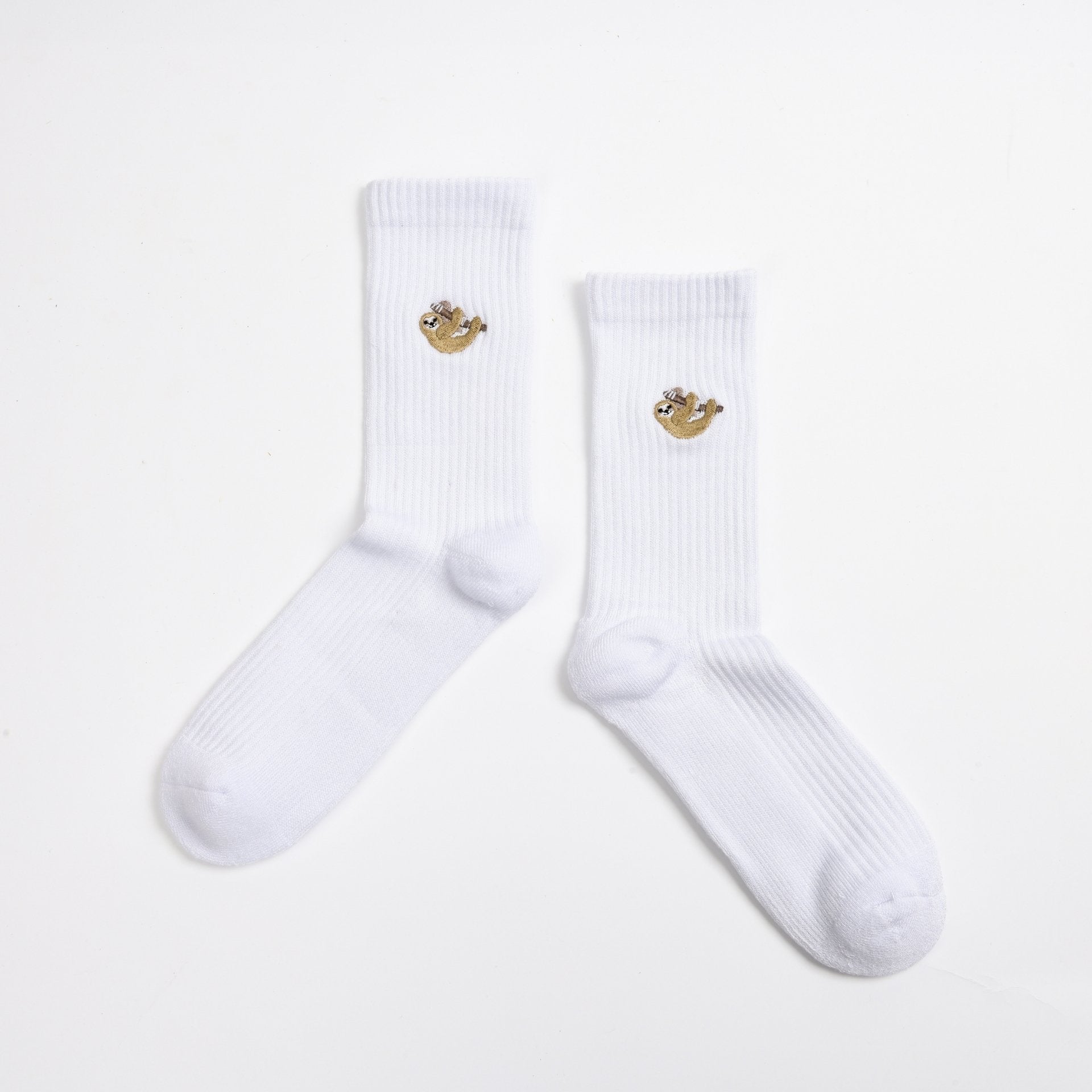 Save the Sloths Ribbed Bamboo Socks