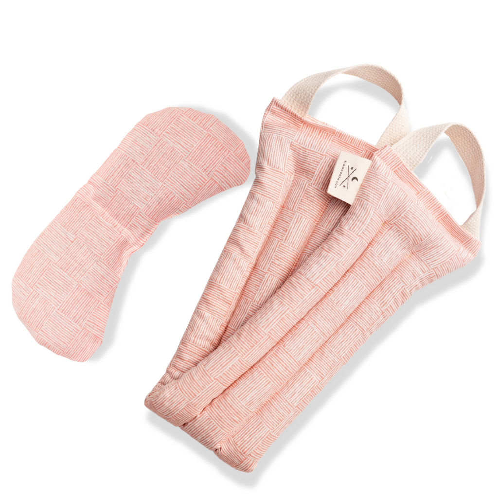 Eye Mask and Neck Wrap Bundle in Pink Pampas