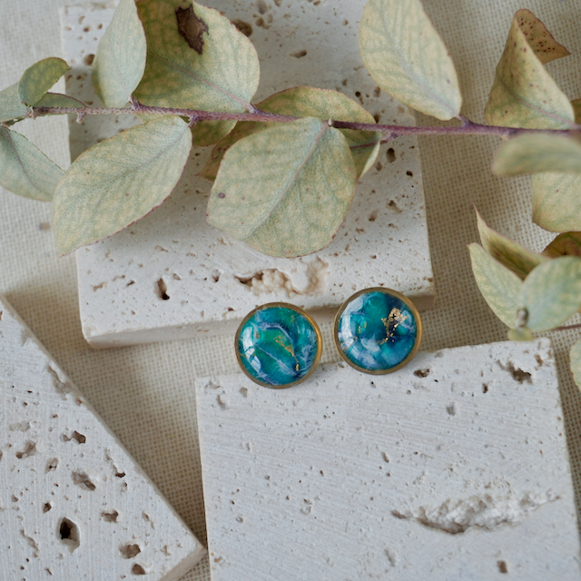 Celestia Small Bezel Stud