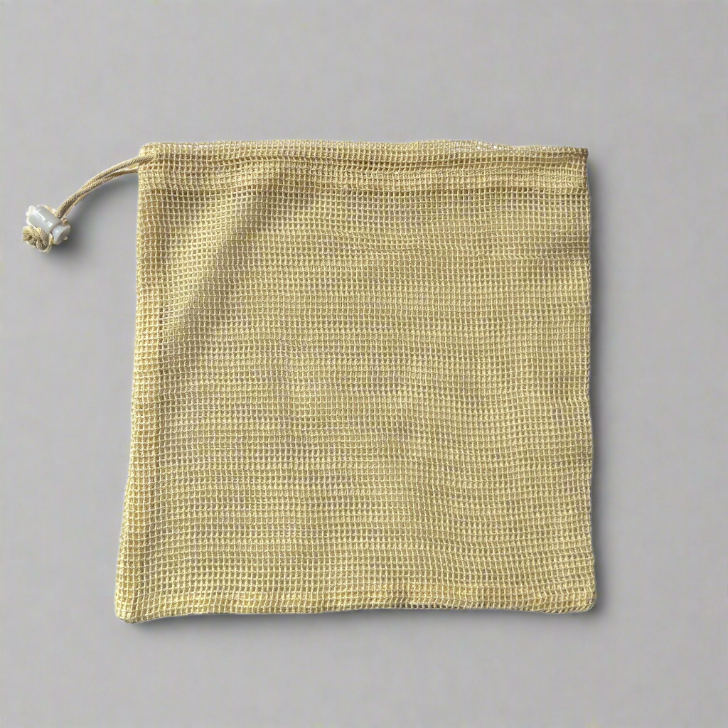 Cotton Mesh Laundry Bag with Drawstring