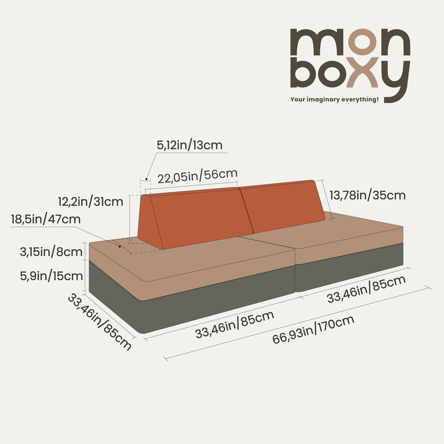 Monboxy Kids Sofa – Safe, Versatile Play & Sleep System by Monboxy at www.brixbailey.com