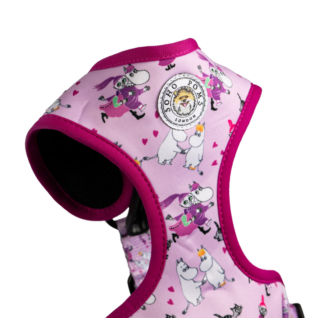 Moomins Pink Champagne Dogs Padded Harness by Soho Poms